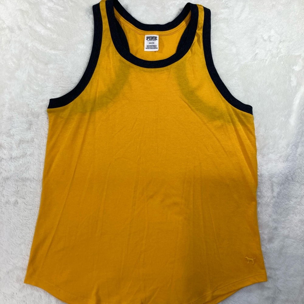 VS PINK yellow tank top racerback medium new without tags